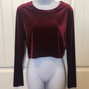 Cropped Velvet Shirt